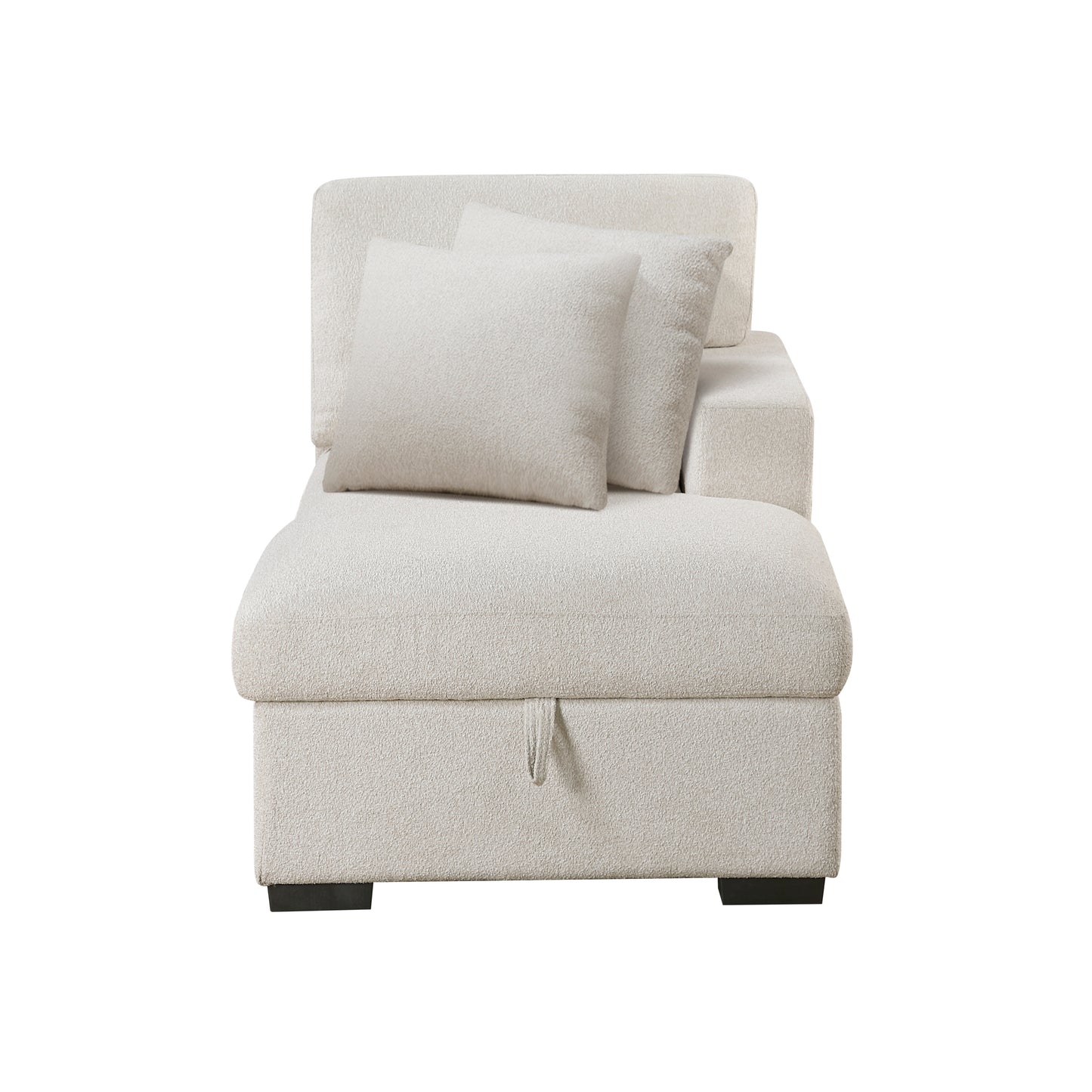 9630BE*42LRC - (4)Sectional with Right Chaise, Pull-out Bed, Hidden Storages and Shelves, Charging Ports