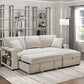 9630BE*22LRC - (2)Sectional with Right Chaise, Pull-out Bed, Hidden Storage and Shelves, Charging Ports
