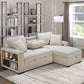 9630BE*22LRC - (2)Sectional with Right Chaise, Pull-out Bed, Hidden Storage and Shelves, Charging Ports
