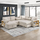 9630BE*4LC2R - (4)Sectional with Left Chaise, Pull-out Bed, Hidden Storages and Shelves, Charging Ports