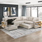 9630BE*4LC2R - (4)Sectional with Left Chaise, Pull-out Bed, Hidden Storages and Shelves, Charging Ports