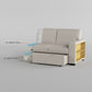 9630BE*32LRC - (3)Sectional with Right Chaise, Pull-out Bed, Hidden Storages and Shelves, Charging Ports
