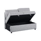 9630GY*3LC2R - (3)Sectional with Left Chaise, Pull-out Bed Hidden Storages and Shelves, Charging Ports