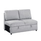 9630GY*42LRC - (4)Sectional with Right Chaise, Pull-out Bed, Hidden Storages and Shelves, Charging Ports