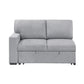 9630GY*32LRC - (3)Sectional with Right Chaise, Pull-out Bed, Hidden Storages and Shelves, Charging Ports