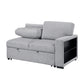 9630GY*3LC2R - (3)Sectional with Left Chaise, Pull-out Bed Hidden Storages and Shelves, Charging Ports