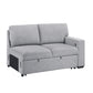 9630GY*3LC2R - (3)Sectional with Left Chaise, Pull-out Bed Hidden Storages and Shelves, Charging Ports