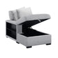 9630GY*2LC2R - (2)Sectional with Left Chaise, Pull-out Bed, Hidden Storages and Shelves, Charging Ports