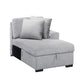 9630GY*32LRC - (3)Sectional with Right Chaise, Pull-out Bed, Hidden Storages and Shelves, Charging Ports