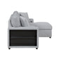 9630GY*22LRC - (2)Sectional with Right Chaise, Pull-out Bed, Hidden Storage and Shelves, Charging Ports