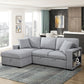 9630GY*2LC2R - (2)Sectional with Left Chaise, Pull-out Bed, Hidden Storages and Shelves, Charging Ports