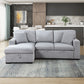 9630GY*2LC2R - (2)Sectional with Left Chaise, Pull-out Bed, Hidden Storages and Shelves, Charging Ports