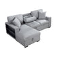 9630GY*2LC2R - (2)Sectional with Left Chaise, Pull-out Bed, Hidden Storages and Shelves, Charging Ports