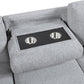 9630GY*4LC2R - (4)Sectional with Left Chaise, Pull-out Bed, Hidden Storages  and Shelves, Charging Ports