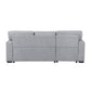 9630GY*2LC2R - (2)Sectional with Left Chaise, Pull-out Bed, Hidden Storages and Shelves, Charging Ports