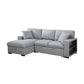 9630GY*2LC2R - (2)Sectional with Left Chaise, Pull-out Bed, Hidden Storages and Shelves, Charging Ports