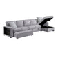9630GY*32LRC - (3)Sectional with Right Chaise, Pull-out Bed, Hidden Storages and Shelves, Charging Ports