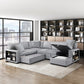 9630GY*42LRC - (4)Sectional with Right Chaise, Pull-out Bed, Hidden Storages and Shelves, Charging Ports