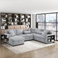 9630GY*4LC2R - (4)Sectional with Left Chaise, Pull-out Bed, Hidden Storages  and Shelves, Charging Ports