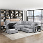 9630GY*4LC2R - (4)Sectional with Left Chaise, Pull-out Bed, Hidden Storages  and Shelves, Charging Ports