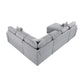 9630GY*4LC2R - (4)Sectional with Left Chaise, Pull-out Bed, Hidden Storages  and Shelves, Charging Ports