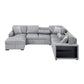 9630GY*4LC2R - (4)Sectional with Left Chaise, Pull-out Bed, Hidden Storages  and Shelves, Charging Ports