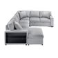 9630GY*4LC2R - (4)Sectional with Left Chaise, Pull-out Bed, Hidden Storages  and Shelves, Charging Ports