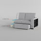 9630GY*32LRC - (3)Sectional with Right Chaise, Pull-out Bed, Hidden Storages and Shelves, Charging Ports