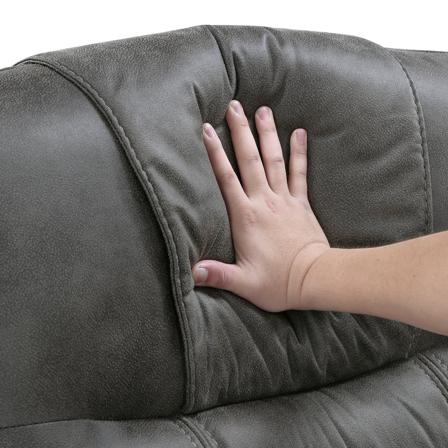 9634DGY-2 - Double Reclining Love Seat with Center Console