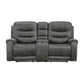 9634DGY-2 - Double Reclining Love Seat with Center Console
