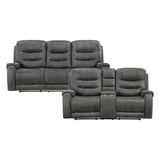 9634DGY*2 - 2pc Set: Sofa, Love