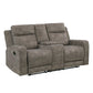 9635BR*2 - 2pc Set: Sofa, Love