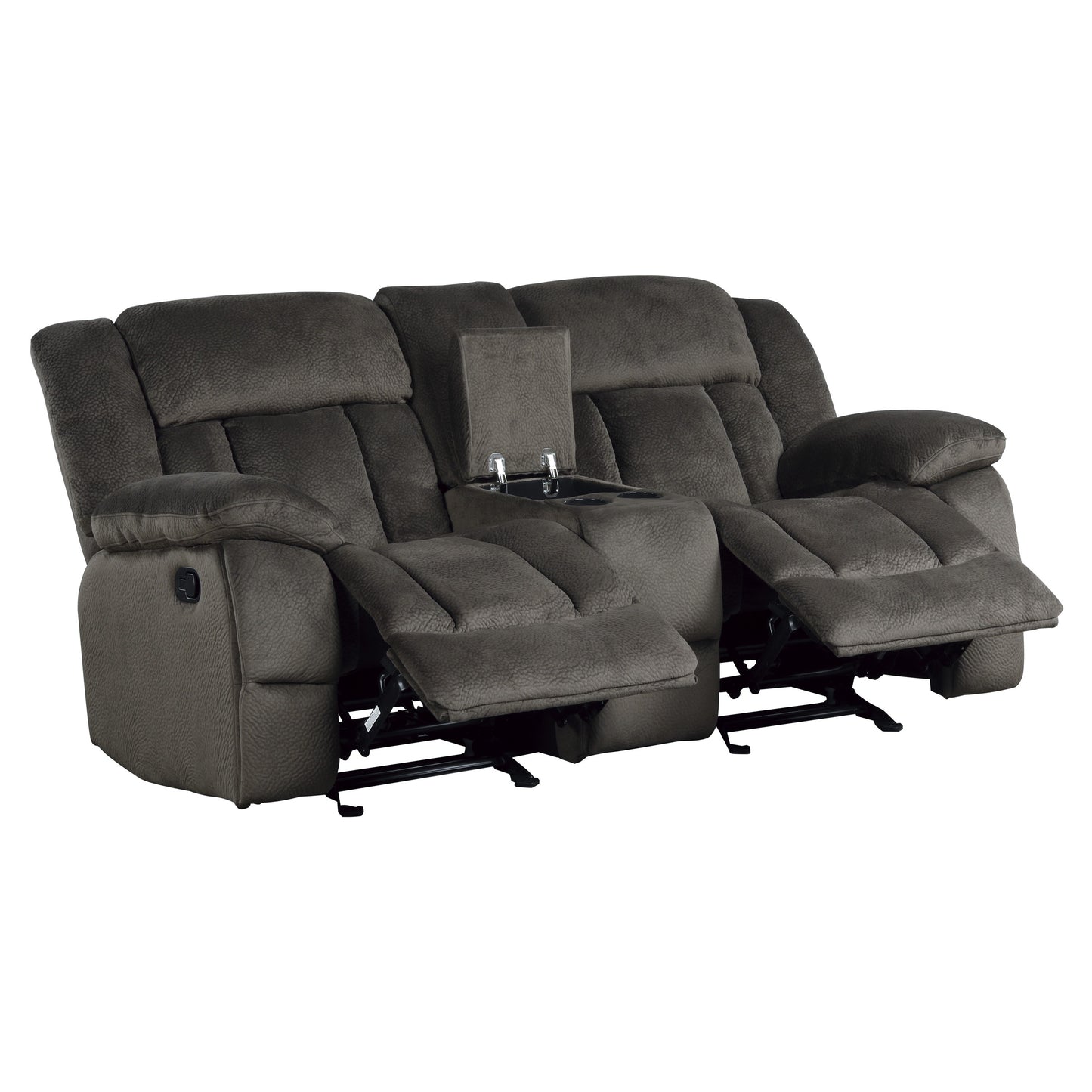 9636-2 - Double Glider Reclining Love Seat with Center Console