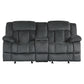 9636CC-2 - Double Glider Reclining Love Seat with Center Console