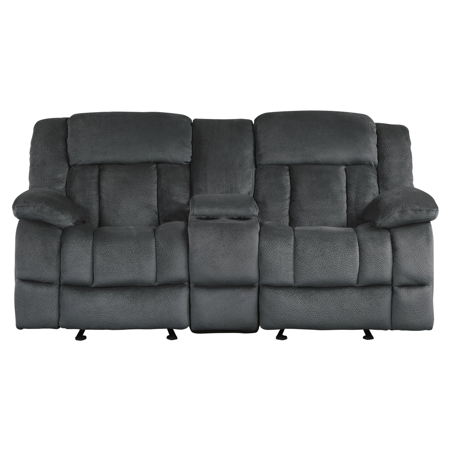 9636CC-2 - Double Glider Reclining Love Seat with Center Console