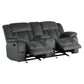 9636CC-2 - Double Glider Reclining Love Seat with Center Console
