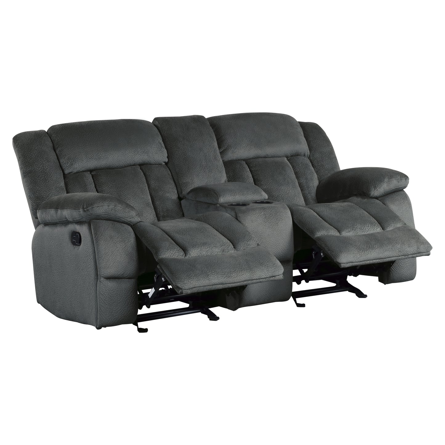 9636CC-2 - Double Glider Reclining Love Seat with Center Console