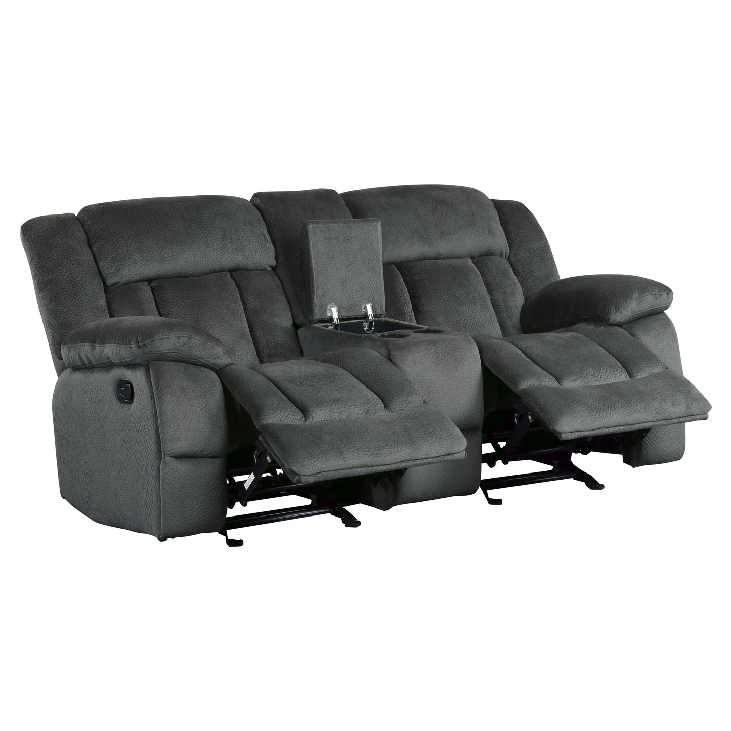 9636CC-2 - Double Glider Reclining Love Seat with Center Console