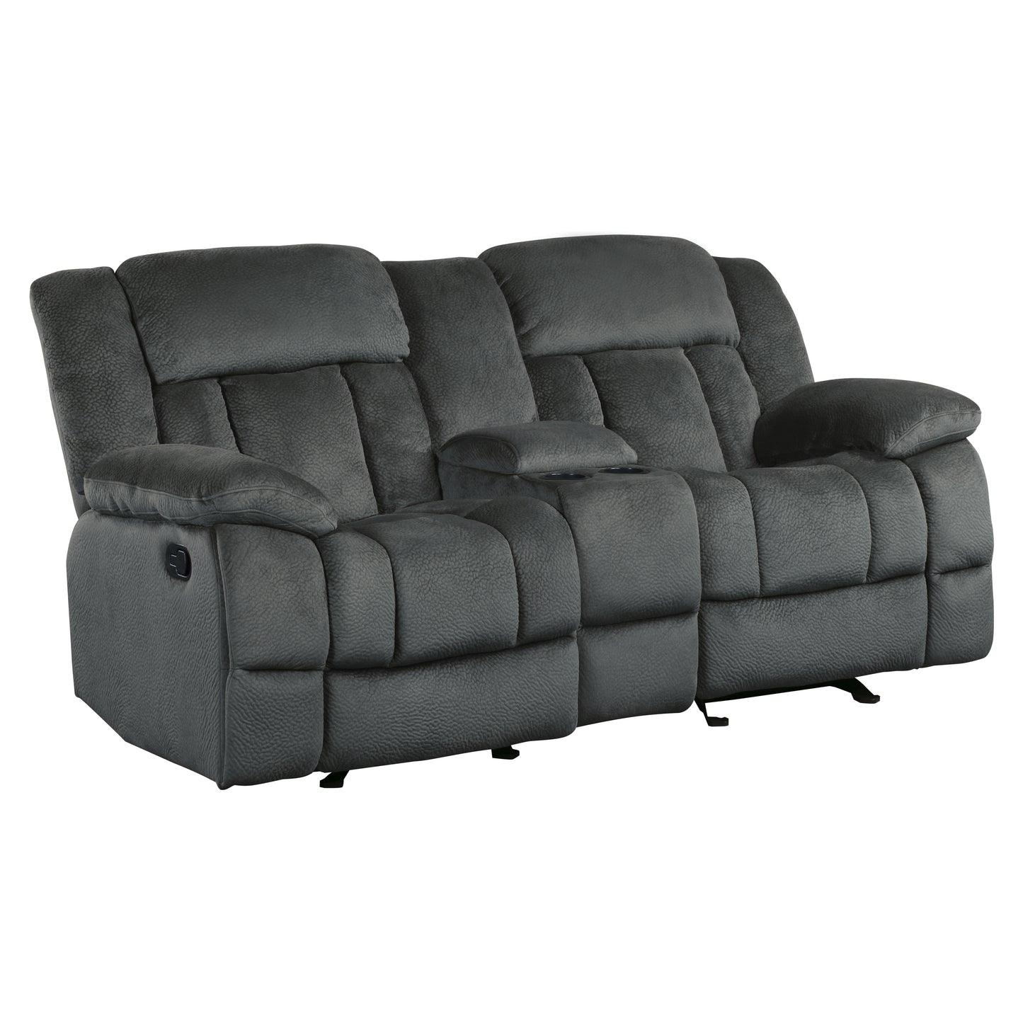 9636CC-2 - Double Glider Reclining Love Seat with Center Console