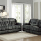 9636CC-2 - Double Glider Reclining Love Seat with Center Console