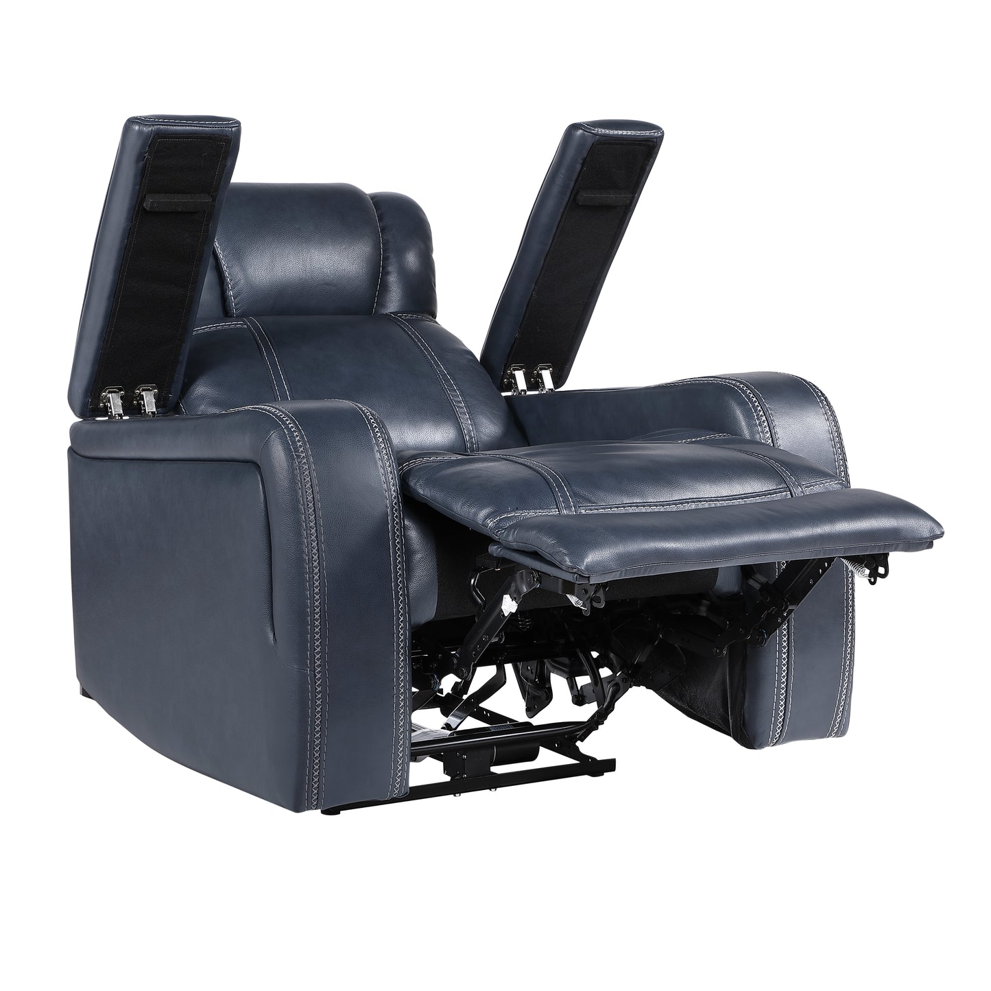 9640BU-1PWH - Power Reclining Chair with Power Headrest and Storage Arms