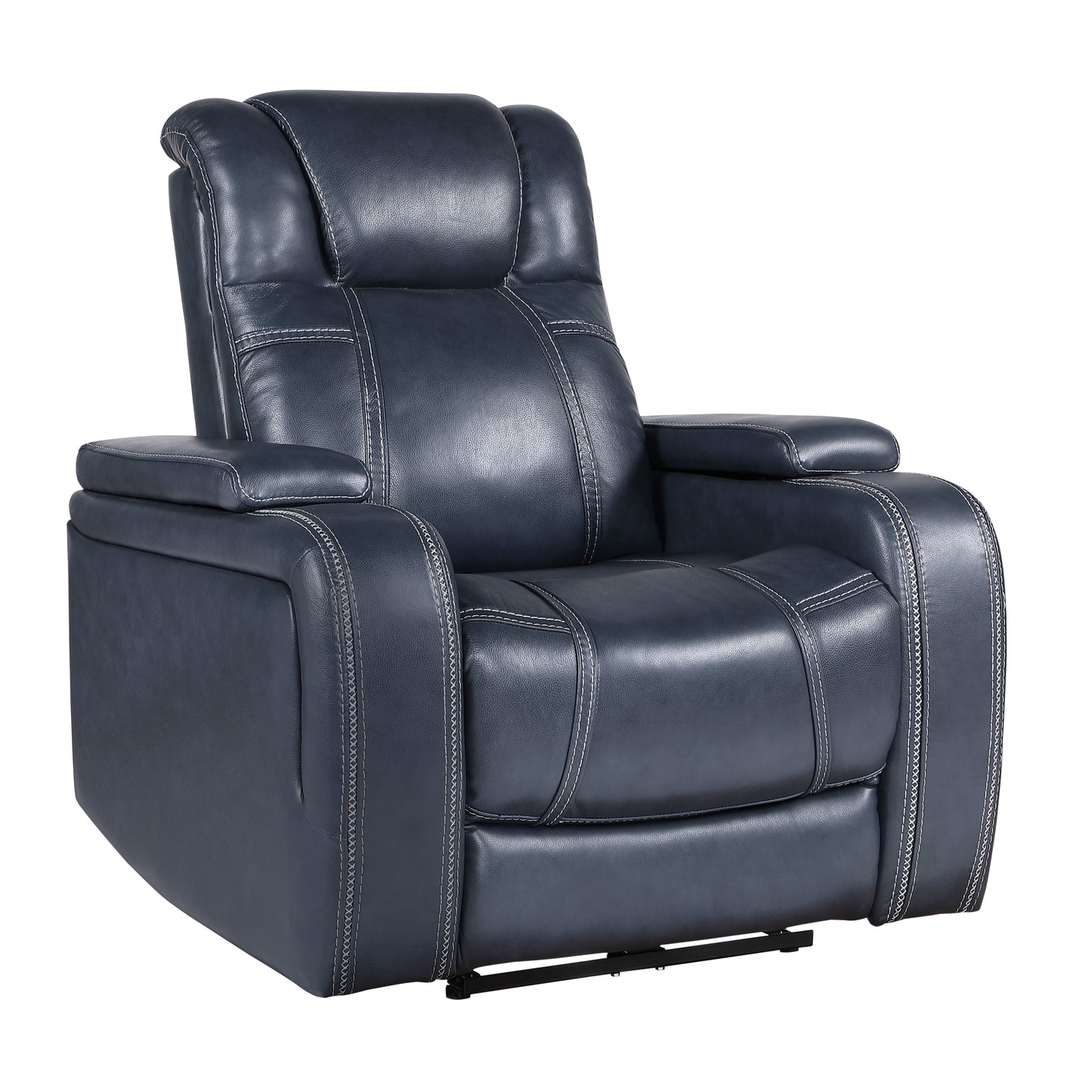 9640BU-1PWH - Power Reclining Chair with Power Headrest and Storage Arms