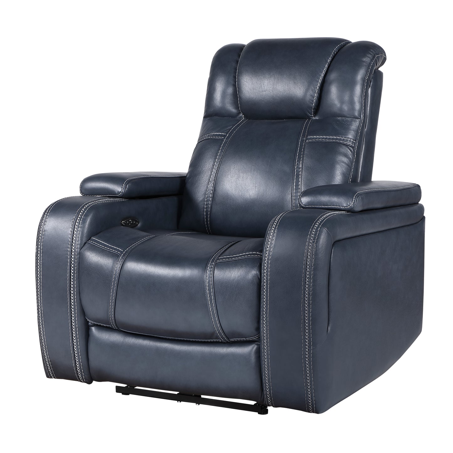 9640BU-1PWH - Power Reclining Chair with Power Headrest and Storage Arms