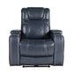 9640BU-1PWH - Power Reclining Chair with Power Headrest and Storage Arms