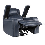 9640BU-1PWH - Power Reclining Chair with Power Headrest and Storage Arms