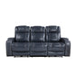 9640BU-3PWH - Power Double Reclining Sofa with Power Headrests and Storage Arms
