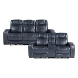 9640BU*2PWH - 2pc Set: Sofa, Love (Power)
