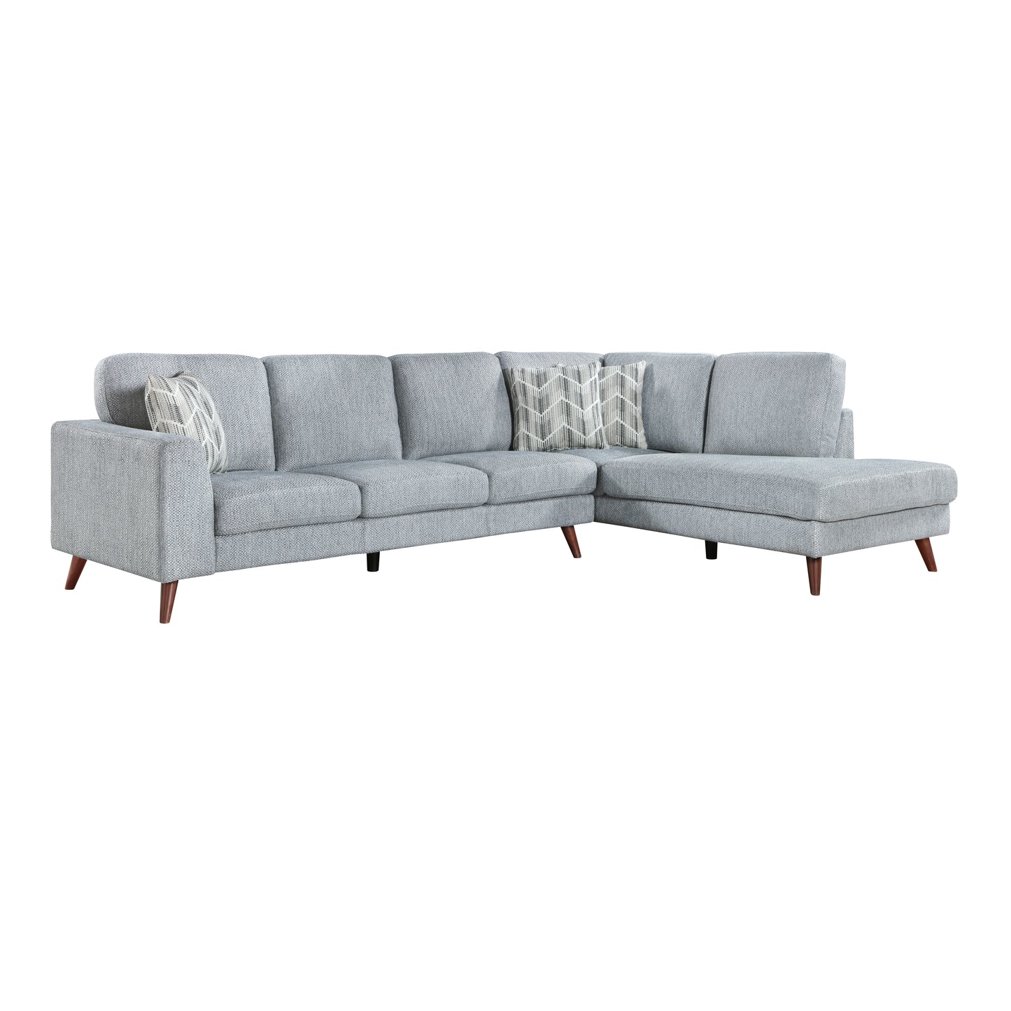 9644BGY*23L5R - (2)2-Piece Sectional with Right Chaise