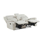 9646BE-2 - Double Reclining Love Seat with Center Console, Beige