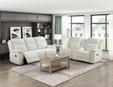 9646BE-2 - Double Reclining Love Seat with Center Console, Beige